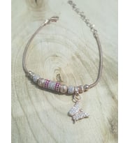 Kelebek Sallantılı Charm Gümüş Bileklik