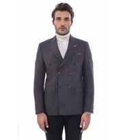 Kruvaze Slim Fit Erkek Kahverengi Ceket - Wessi