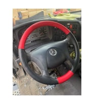 DİKİŞLİ DİREKSİYON KILIFI SİYAH - KIRMIZI- SİYAH DİKİŞLİ TIR MERCEDES.
