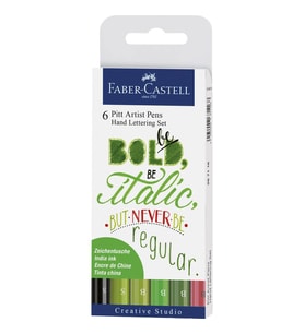Faber Castell Pitt Kaligrafi Seti Yeşil 6'lı 267117 