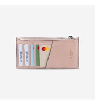 Cooluxury Hakiki Deri Unisex Cüzdan Powder Pembe Floter