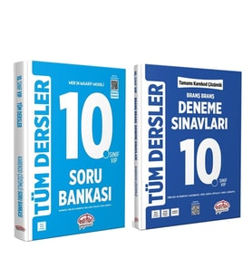 Editör Yayınları 10.Sınıf VİP Tüm Dersler Soru ve Deneme Seti 2 Kitap