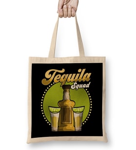 Cute Tequila Squad Margarita Drinking Drinkers Bez Çanta Uzun Saplı