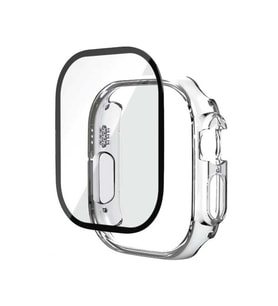 Apple Watch Ultra 49mm Uyumlu Zore Watch Gard + PMMA Şeffaf Kasa ve Ekran Koruyucu (Renksiz)