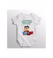 Canım Babam Babalar Günün Kutlu Olsun Yazılı Baskılı Bebek Zıbını