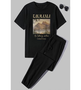 Unisex Tasmania 2'li Eşofman Takımı (Siyah)
