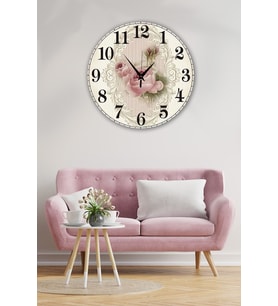 Bilge Retro Tasarımlı Duvar Saati 35 X 35 Cm (Baskılı)