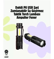 2000 Lümen Led El Feneri - Suya Dayanıklı, Odaklı, Klipsli