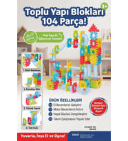 104 Parça Bilyalı Yapı Blokları Eğitici Zeka Geliştirici Labirent Oyuncak Seti 3+ Yaş