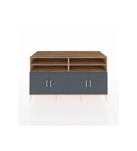 Kronos Konsol 6 Raflı 4 Kapaklı 176x59x99 Çam-Antrasit/Aytaşı