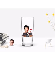 BK Gift Kişiye Özel Renkli Baskılı Godfather Baba Karikatürlü Rakı Bardağı-6 (Beyaz)