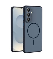 Samsung Galaxy A57 Uyumlu Kılıf M-safe Şarj Özellikli Zore Tea Kapak (Lacivert)
