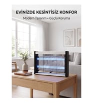 Elektrikli UV Sinek Öldürücü Lamba Çift LED'li Güçlü Koruma