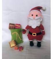 Noel Baba ve Hediyeleri Amigurumi Organik Oyuncak