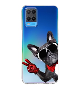 PrintiFy Oppo A54 4G ile Uyumlu Köpek 2 Kamera Korumalı Şeffaf Kılıf