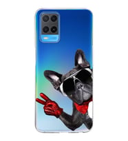 PrintiFy Oppo A54 4G ile Uyumlu Köpek 2 Kamera Korumalı Şeffaf Kılıf