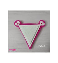 YY0044 Kalp Kulplu Üçgen Model Silikon Kalıp
