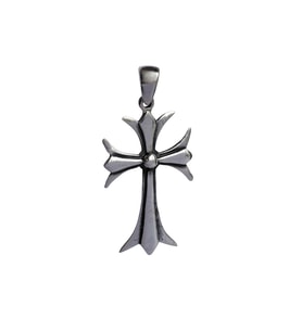 925 Ayar Gümüş Gotik Haç Tasarım Cross Kolye Ucu