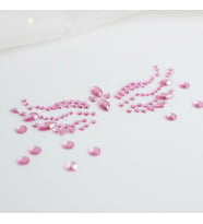 Pembe Taşlı Makyaj Yüz Süsü