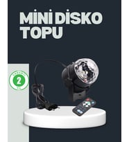RGB LED Disko Küresi 7 Modlu Uzaktan Kumandalı