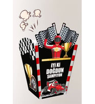 Yarış Arabası Popcorn Kutusu (mısır) 8'li