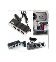 10 ADET 3 Port 1 Usb Oto Araç Çakmaklık Çoğaltıcı Soket Çoklayıcı 12v
