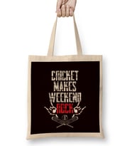 Cricket Makes Weekend Rock Cricketer Pitch Sports Bez Çanta Uzun Saplı