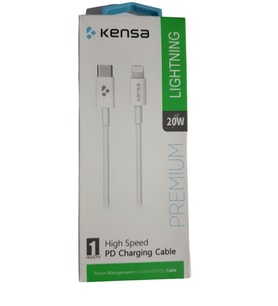 KENSA YENİ NESİL İPHONE 20W HIZLI ŞARJ KABLOSU TYPE-C LİGHTNİNG 20W LİGHTNİNG ŞARJ VE DATA KABLOSU