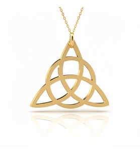 Triquetra Gümüş Kolye (Altın)