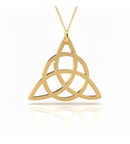 Triquetra Gümüş Kolye (Altın)