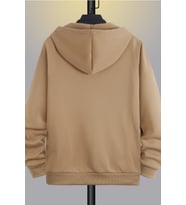 Unisex Relax Fit Rahat Kesim Pamuklu İçi Polarlı Çift Cepli Fermuarlı Kapüşonlu Sweatshirt