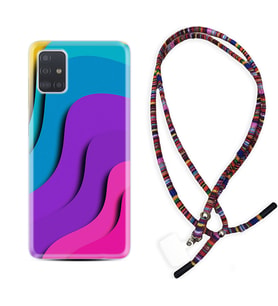 Samsung a71 A72 A73 A7 A9 2018 C7 C9 Kılıf Boyun Asklı Rasta Silikon Renk Cümbüşü 1631