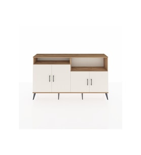 Arges Konsol 4 Raflı 4 Kapaklı 176x30x99 Çam-Aytaşı/Çam