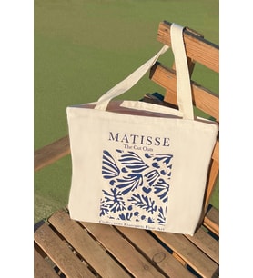 Le Vion Matisse Desenli Bez Çanta - Sanatsal Kanvas Omuz Çantası - Kadın Alışveriş Çantası
