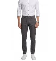DeepSEA Erkek Füme Esnek Kumaş Slim Fit Beli Lastikli Günlük Spor Pantolon 2601070