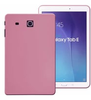 Samsung Galaxy Tab E SM T560 Uyumlu Rubber Yıkanabilir Silikon Kılıf (Rose - Gold)