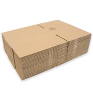 Baskısız Oluklu Kraft Karton Kargo Taşınma Depolama Kolisi - 60x40x50 Cm. - 10 Adet (Sarı)