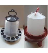 TAVUK YEMLİĞİ 6 KG & TAVUK SULUĞU 8 LT AYAKLI (KEKLİK, BILDIRCIN VE DİĞER KANATLI HAYVANLAR İÇİN)