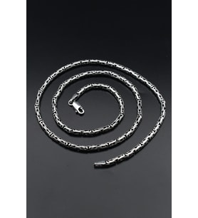Erkek Gümüş 925 Ayar Kral Kolye Zincir Yuvarlak 3 MM 901689