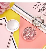 Lexroo Airtag 03 İle Uyumlu Silikon Anahtarlık, Rose Gold