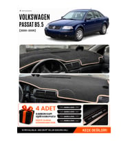 VOLKSWAGEN PASSAT B5.5 (2000-2005) Uyumlu Torpido Örtüsü Torpido Kılıfı - Siyah Bej