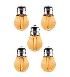 Begüsa 5 Adet Rustik Led Ampul Sarı Top