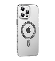 İphone 15 Move Taşlı Magsafe Kapak - Siyah
