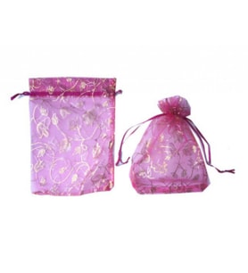 Kese lale desenli fuşya 17*23cm p50-