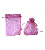 Kese lale desenli fuşya 17*23cm p50-