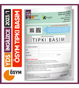 YDS 2023/1 ÖSYM Tıpkı Basım Çıkmış Soru Türkiye Geneli  Deneme Kitapçığı