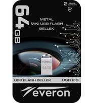 Everon 64gb Metal Usb Mini Flash Bellek (Gri)