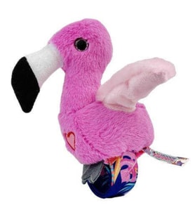 Peluş Ses Tekrarlı Hayvan Bileklik Aksesuar - Pembe Flamingo
