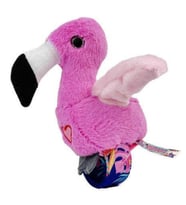 Peluş Ses Tekrarlı Hayvan Bileklik Aksesuar - Pembe Flamingo