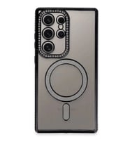 Galaxy S24 Ultra Kılıf Joke Simli Magneticsafe Kılıf - Siyah